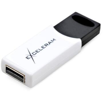 Memorie USB Exceleram USB 2.0 32GB H2 alb cu negru