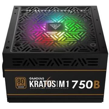 Sursa Gamdias Kratos M1 Bronze 750W iluminare RGB