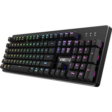 Tastatura Gamdias Gaming Mecanica Hermes P2A neagra iluminare RGB