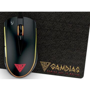 Mouse Gamdias Gaming Zeus E2 ilumanare RGB negru + Nyx E1