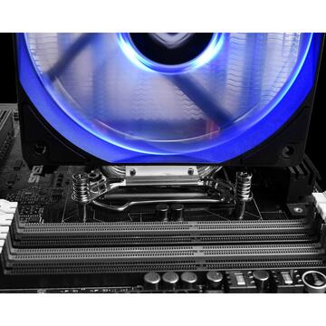 ID-Cooling Cooler procesor SE-224M iluminare albastra