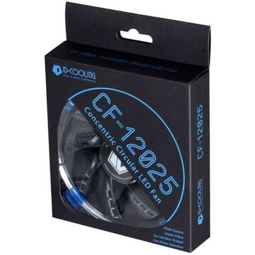 ID-Cooling VentilatorCF-12025-B 120mm Concentric Circular iluminare albastra