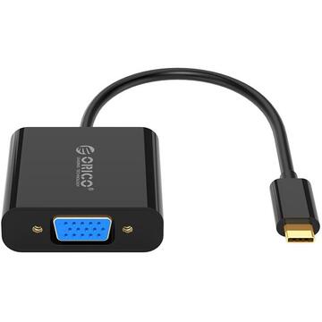Adaptor Orico XD-122 USB Type C catre VGA negru