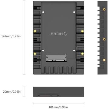 HDD Rack Adaptor HDD Orico 1125SS 2.5 inch negru