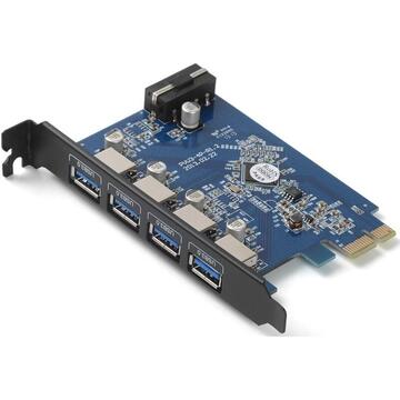 Adaptor PCI-express Orico PVU3-4P 4 Port-uri USB 3.0 PCI-Express Card