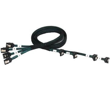 Cablu extensie Orico CPD-7P-BW904S 4x SATA mesh-uit negru