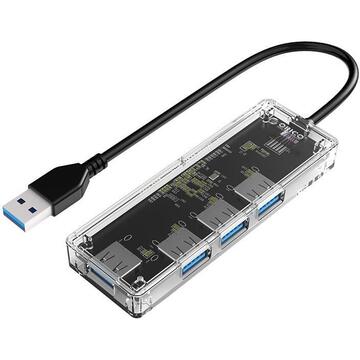 HUB USB Orico TA1U3-4A 4 port-uri USB 3.0 transparent