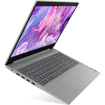 Notebook Lenovo 15.6'' IdeaPad 3 15IIL05 FHD i5-1035G1 8GB DDR4 256GB SSD GMA UHD Free DOS Platinum Grey