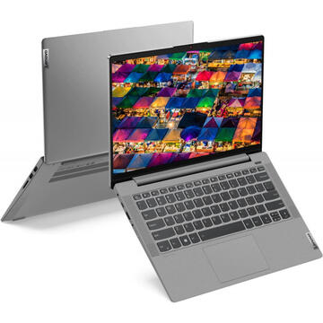 Notebook Lenovo 14'' IdeaPad 5 14ALC05 FHD IPS AMD Ryzen™ 5 5500U 16GB DDR4 512GB SSD Radeon No OS Platinum Grey