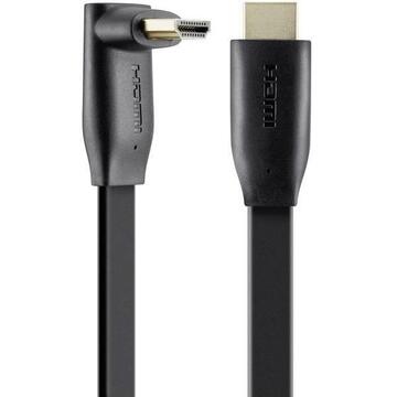 Belkin Flat HDMI Cable;Right Angled 90° 2m