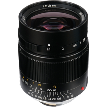 Obiectiv foto DSLR Obiectiv 7Artisans 28mm F1.4 negru pentru Leica M-mount