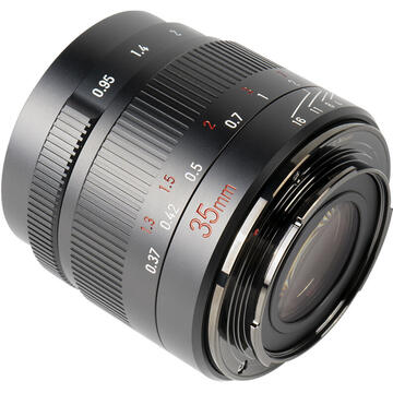 Obiectiv foto DSLR Obiectiv manual 7Artisans 35mm F0.95 negru pentru Sony E-mount