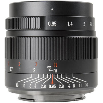 Obiectiv foto DSLR Obiectiv manual 7Artisans 35mm F0.95 negru pentru Canon EOS-M mount