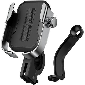 Baseus Armor phone holder for motorcycle/bicycle/scooter (silver)