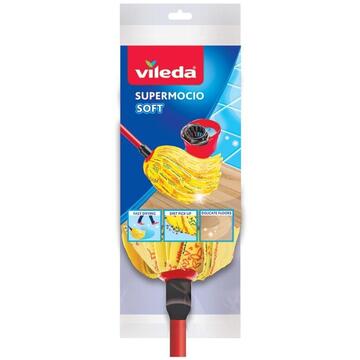 VILEDA SuperMocio Soft mop Rosu / Galben