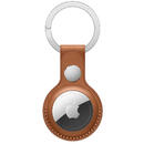 Apple HUSA AirTag Original Leather Key Ring, Saddle Brown