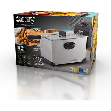 Friteuza Adler Camry CR 4909 Hot air fryer 3 L Single Black,Satin steel Stand-alone 2000 W
