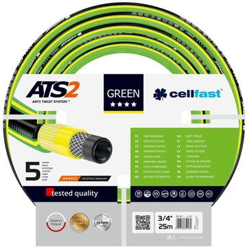 Furtun gradina Cellfast 15-120 GREEN ATS2 ™ 3/4" 25m