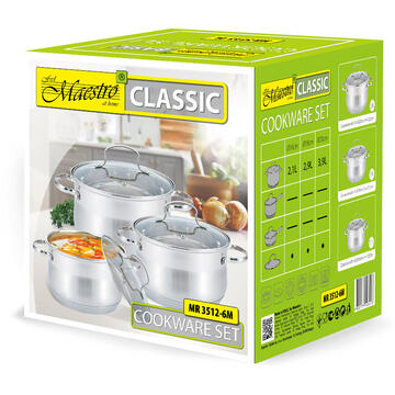 Maestro MR-3512-6M A set of pots of 6 elements