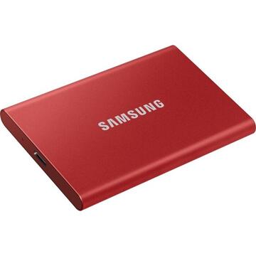 SSD Extern Samsung Portable  T7 500GB, External SSD (red, USB-C 3.2 (10 Gbit / s), external)