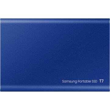 SSD Extern Samsung Portable  T7 1TB (blue, USB-C 3.2 (10 Gbit / s), external)