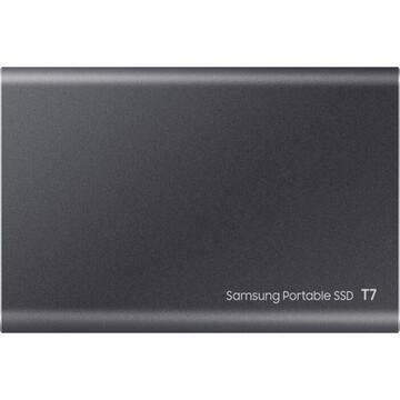 SSD Extern Samsung Portable  T7 2TB (grey, USB-C 3.2 (10 Gbit / s), external)