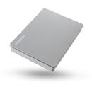 Hard disk extern Toshiba  Canvio Flex  4000 GB Silver(silver, 4000 GB, 2.5", 3.2 Gen 1 (3.1 Gen 1), Silver)