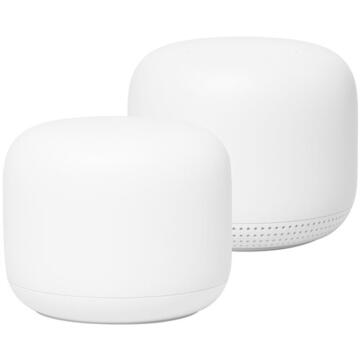 Router wireless Google Nest Wifi - Wi-Fi system - 802.11a/b/g/n/ac GigE, Dual-Band 2-pack
