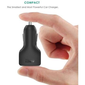 Aukey Car Charger CC-S3, Black