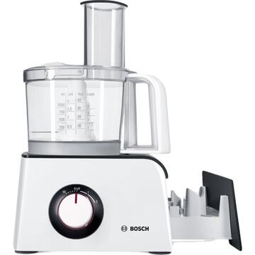 Robot de bucatarie Bosch MCM 4000 Food processor, 700W, 2 speeds and pulse functions, 5 accessories, Bowl capacity: 2.3L, White