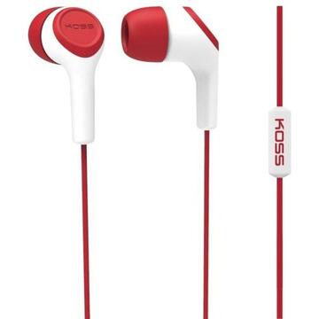 Casti Koss KEB15i Headphones, In-Ear, Wired, Microphone, Red