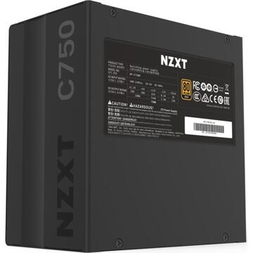 Sursa NZXT C750 750W, PC power supply (black, 4x PCIe, cable management)