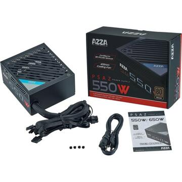 Sursa AZZA PSAZ-550W 550W, PC power supply (black, 2x PCIe)