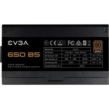 Sursa EVGA 650 B5 80+ BRONZE 650W PC power supply unit