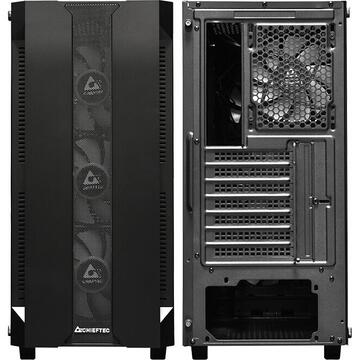 Carcasa Chieftronic Chieftec GS-01B-OP, tower case (black, tempered glass side panel)