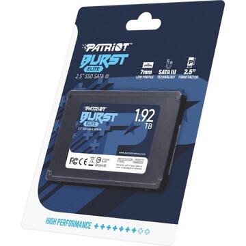 SSD Patriot  Burst Elite 1.92 TB, black, SATA 6 Gb / s, 2.5 "