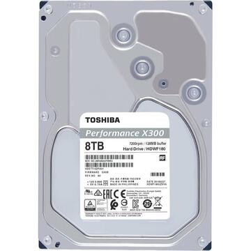 Hard disk Toshiba X300 Performance 8TB, SATA 6Gb/s, bulk (HDWR180UZSVA)