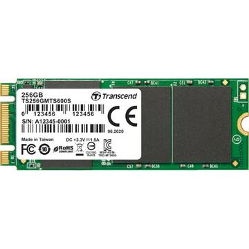 SSD Transcend  M.2 SSD 600S 256 GB Serial ATA III, Solid State Drive