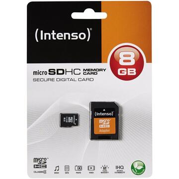 Card memorie Intenso microSD 8GB 5/21 Class 4 +AD
