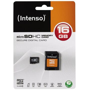 Card memorie Intenso microSD 16GB 5/21 Class 4 +AD