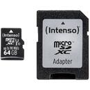 Card memorie Intenso microSDXC Professional 64GB, UHS-I/Class 10 (3431490)