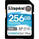 Card memorie Kingston Canvas Go! Plus 256 GB SDXC, memory card (black, UHS-I (U3), A2, Class 10, V30)