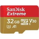 Card memorie SanDisk Extreme 32 GB microSDXC, memory card (UHS-I U3, C10, V30, A2)