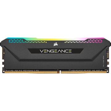 Memorie Corsair DDR4 - 32 GB -3200 - CL - 16 - Quad-Kit, RAM (black, CMH32GX4M4E3200C16, Vengeance RGB PRO SL)