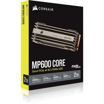 SSD Corsair MP600 CORE 2 TB,  M.2 2280, NVMe PCIe Gen 4.0 x4