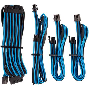 Corsair Power Supply Cable Premium Starter Kit Type 4 Gen 4, 8-piece - blue/black