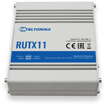 Router wireless TELTONIKA RUTX11 wireless router Gigabit Ethernet Dual-band (2.4 GHz / 5 GHz) 3G 4G Grey