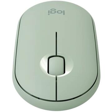 Mouse Logitech M350 Pebble WL Mouse EUCALYPTUS  Verde deschis 1000 dpi 3 butoane Bluetooth  Wireless