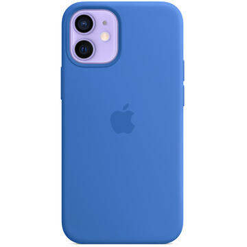 Husa Apple Husa Original Silicon iPhone 12 Mini, MagSafe, Capri Blue