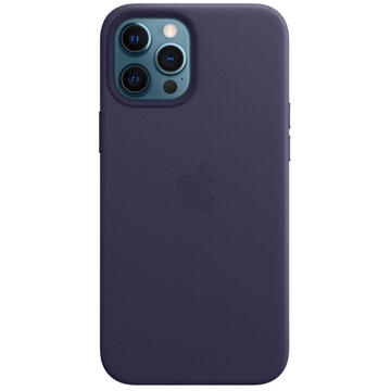 Husa Apple Husa Original Leather iPhone 12 Pro Max, MagSafe, Deep Violet